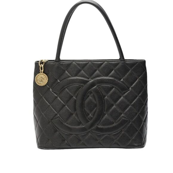 Chanel Handbags - Chanel Shopping Black Leather Tote Bag (Pre-Owned)